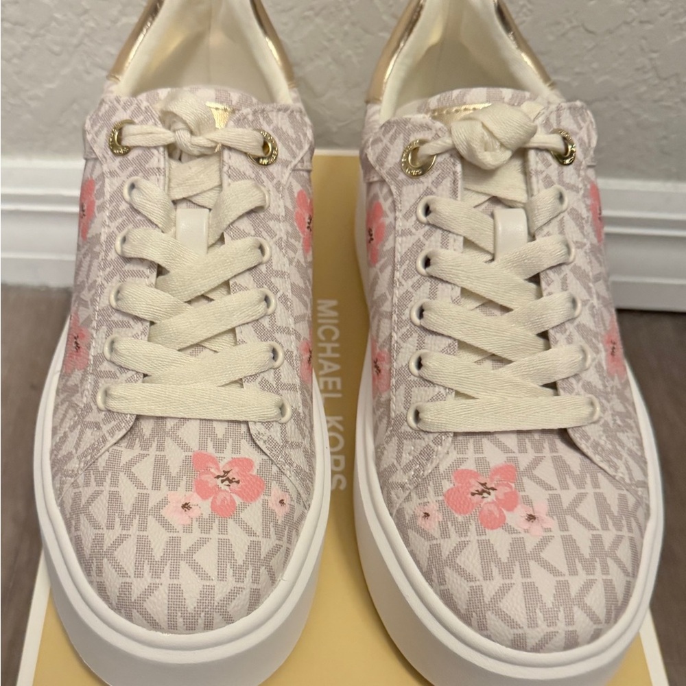 Michael Kors Pink Floral Sneakers